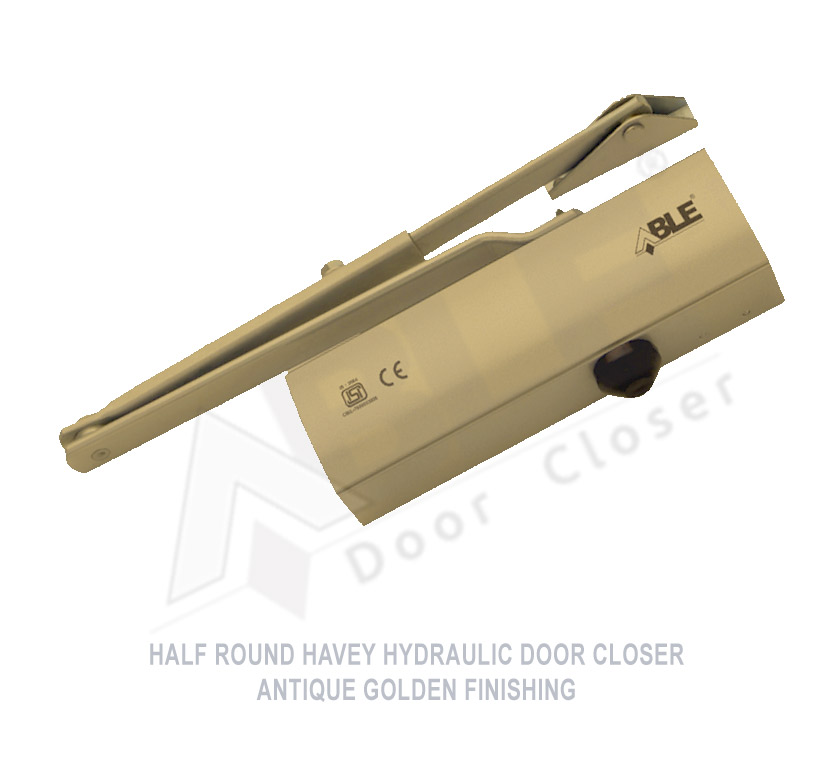 Half Round Fancy Golden Design Hydraulic Door Closer - Automatic Self Device Hydraulic Door Closer Manufacturers - Supplier Rajkot Gujarat India