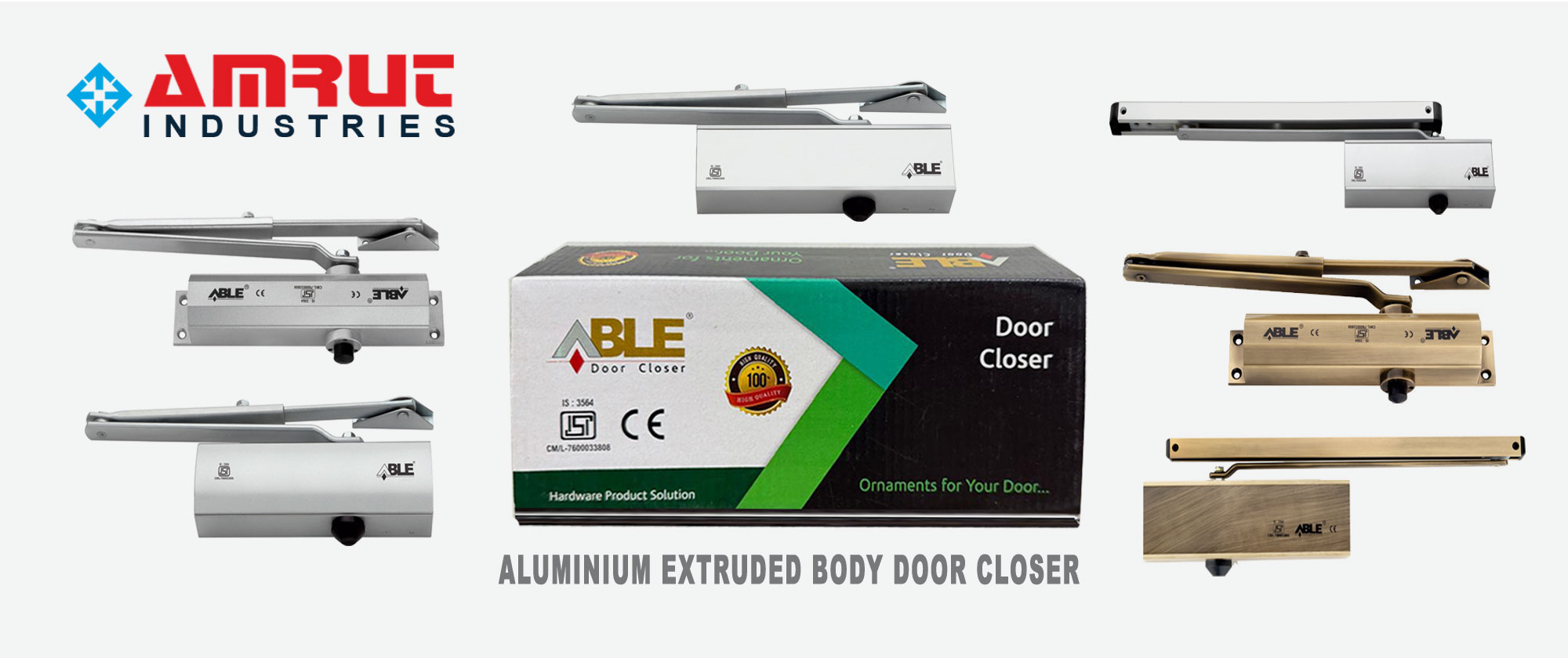 Aluminium Boldy Hydraulic Door Closer Manufacturers - Suppliers Rajkot - Gujarat - India